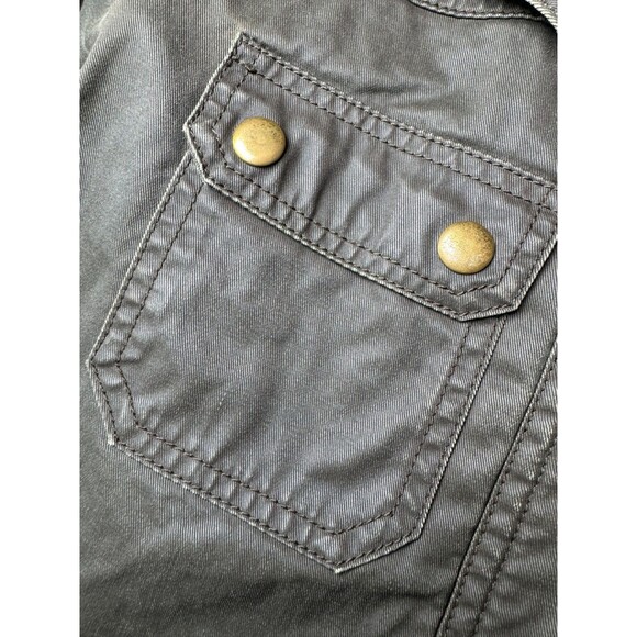 J Crew Jacket Womens XS Green Waxed Cotton Field Utility Coat Preppy Outdoors - Picture 7 of 16